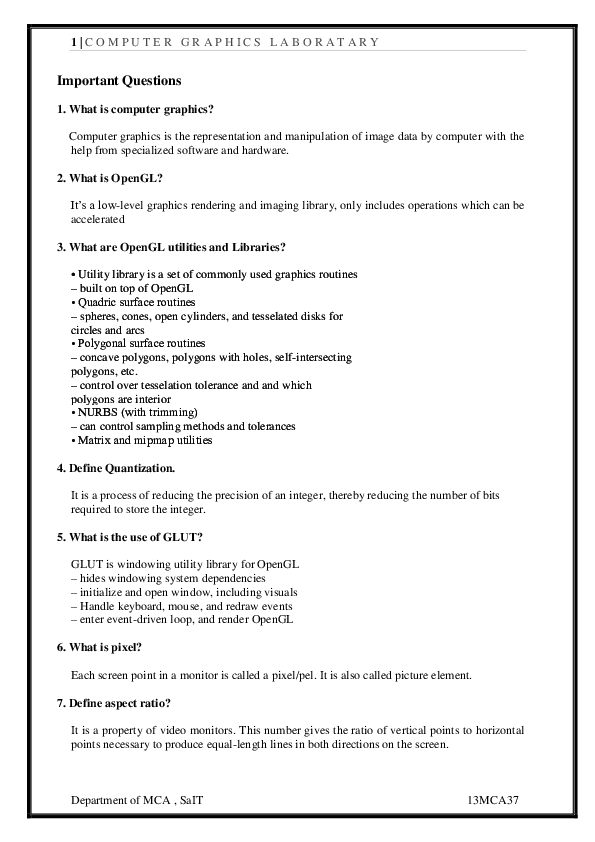 (DOC) Important Questions