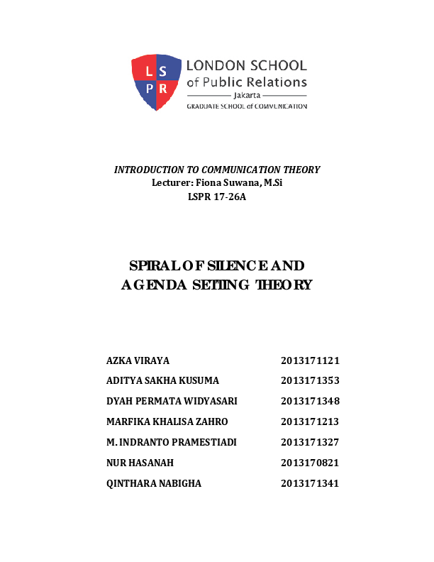 Agenda setting theory in public relations picture