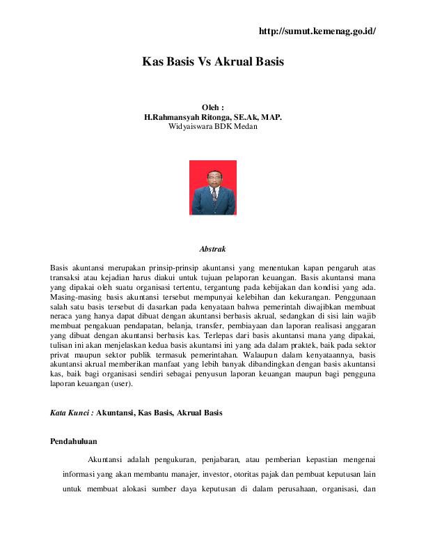 Contoh Soal Basis Kas Dan Basis Akrual Contoh Soal Basis Kas Dan Basis Akrual