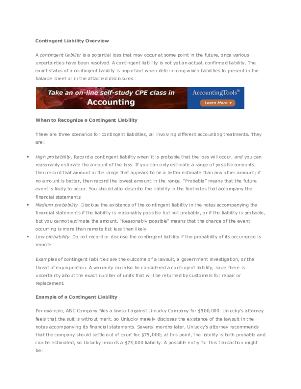 Contingent liability essay 08 picture