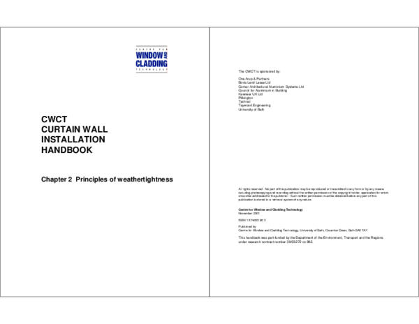 Pdf Cwct Curtain Wall Installation Handbook Chapter 2 Principles