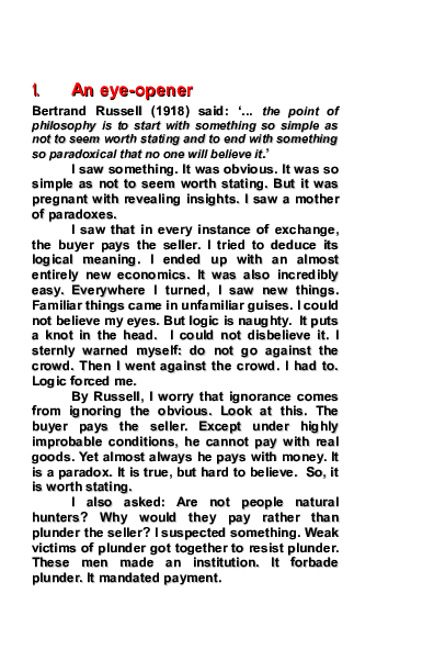 Eye opener essay image