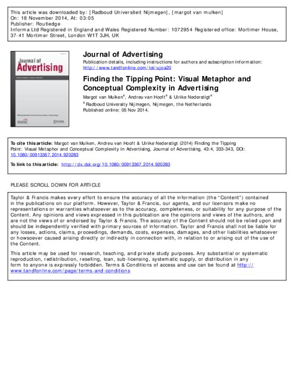 (PDF) Finding the Tipping Point: Visual Metaphor and Conceptual ...