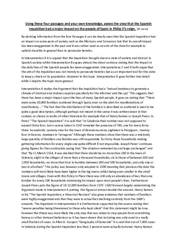 Spanish inquisition essay picture