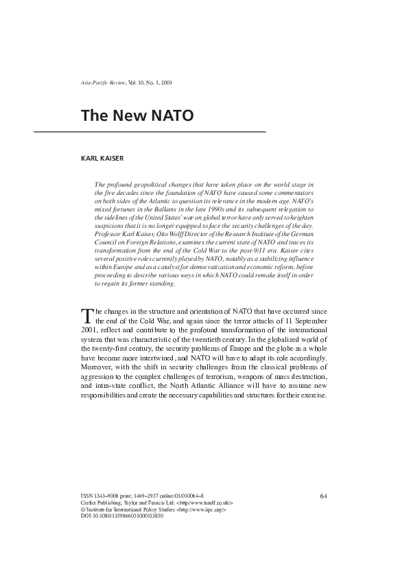 (PDF) The New NATO