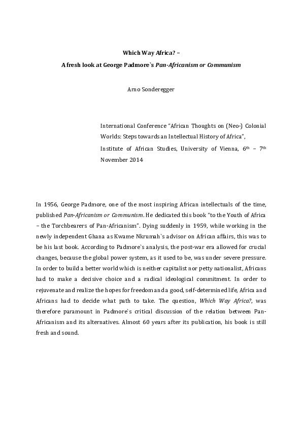 Pan africanism goals image