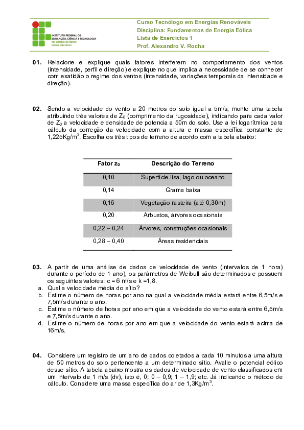Tabelas E Graficos De Energia Eolica