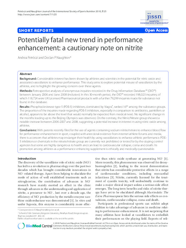 (PDF) Potentially fatal new trend in performance enhancement: a ...