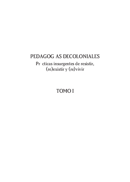 Pedagogías Decoloniales