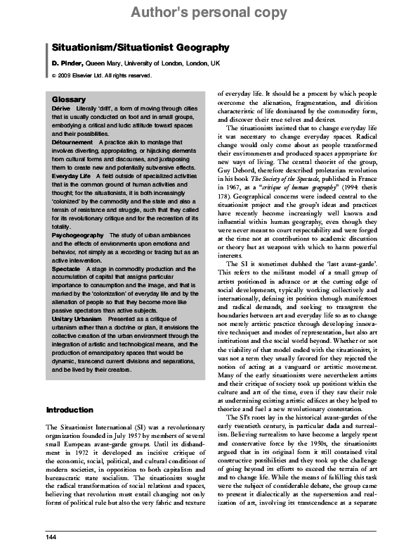 (PDF) Situationists, Situationist Geography