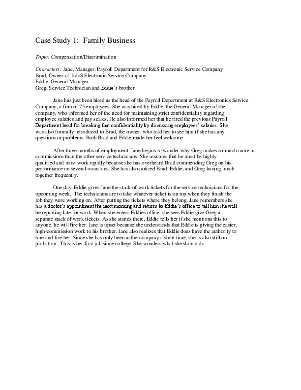 Family case study paper image