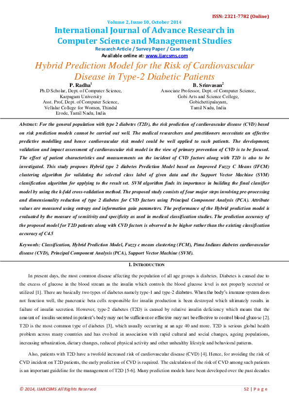 (PDF) Hybrid Prediction Model for the Risk of Cardiovascular Disease in ...