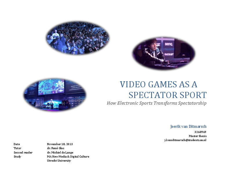 (PDF) 3268969 Master thesis How Electronic Sports Transforms
