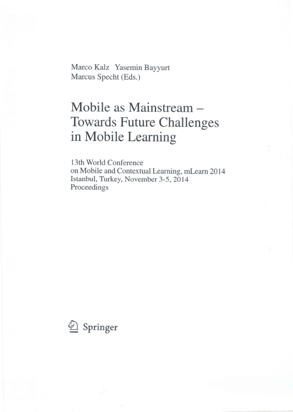 (PDF) Mobile as a Mainstream – Towards Future Challenges in Mobile ...