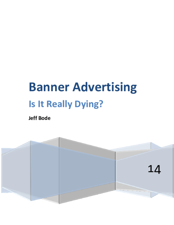 Pdf Banner Advertising Is It Really Dying Jeff Bode Academia Edu