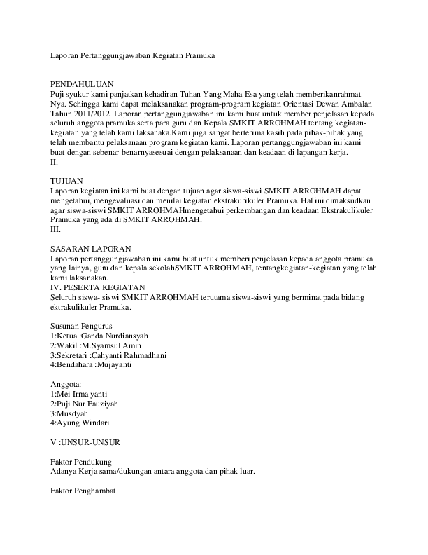 Contoh Laporan Keuangan Kegiatan Sekolah Nusagates