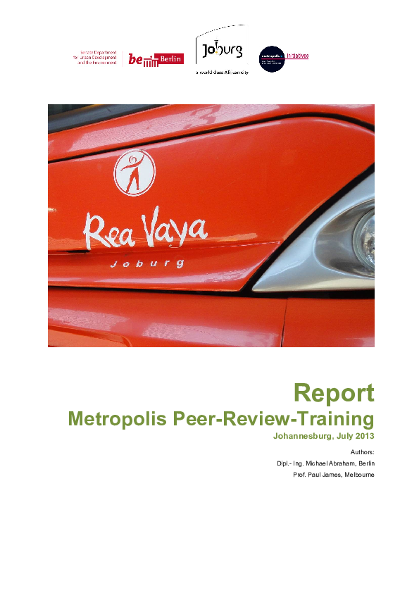 (PDF) Rea Vaya: Metropolis Peer-Review Training