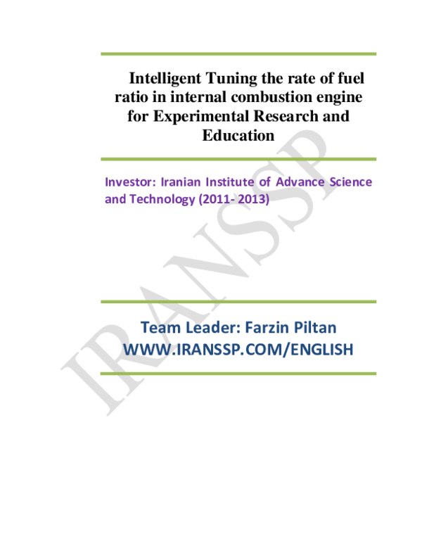 (PDF) Intelligent Tuning the rate of fuel ratio in internal combustion ...