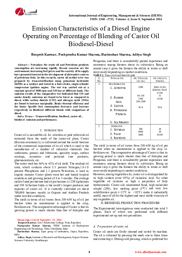 (PDF) Emission Characteristics of a Diesel Engine Operating on ...