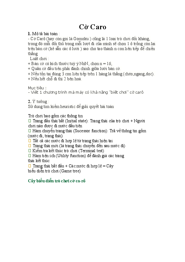 (DOC) Cờ Caro