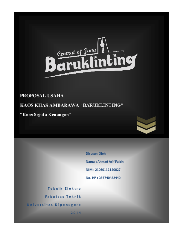 Doc Proposal Usaha Bussiness Plan Kaos Khas Ambarawa Ahmad Arif Faizin Academia Edu