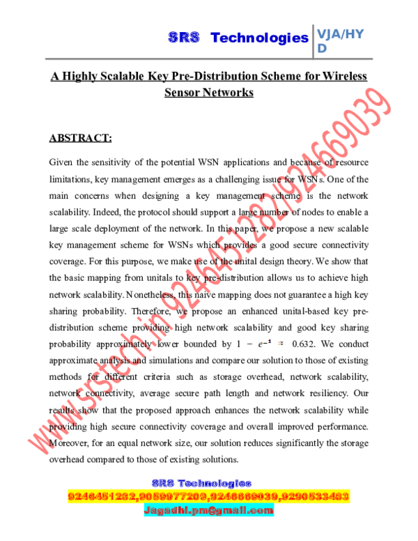(DOC) A Highly Scalable Key Pre-Distribution Scheme for Wireless Sensor ...