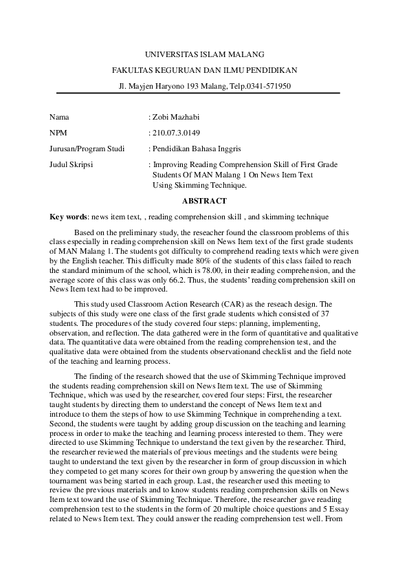 Doc Abstract Yudisium Zobi Mazhabi Academia Edu