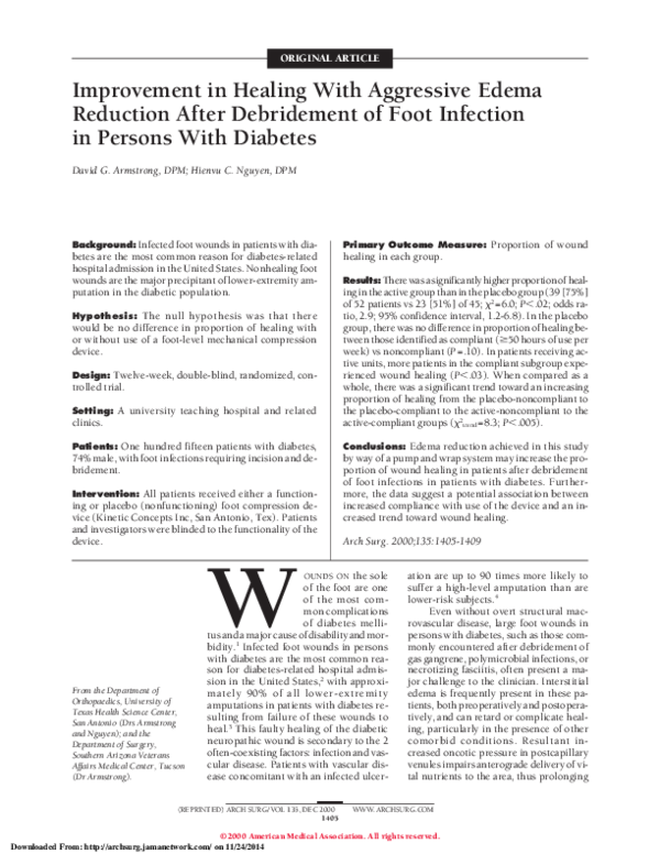 (PDF) Improvement in Healing With Aggressive Edema Reduction After ...