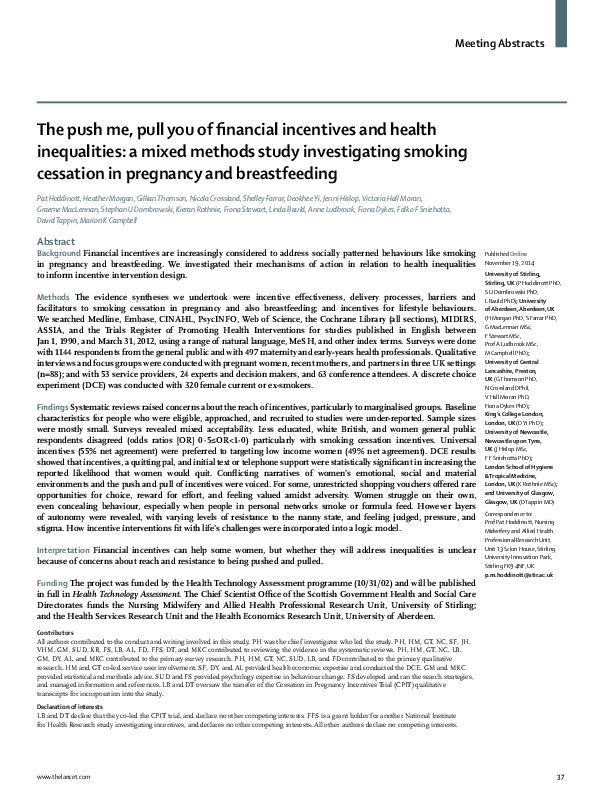 (PDF) Hoddinott, P. et al., 2014. The push me, pull you of financial