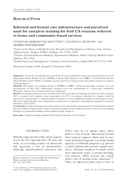 Formal caregivers essay image