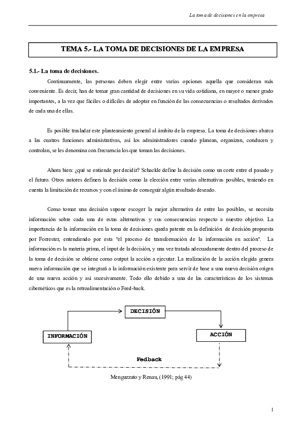 (PDF) La toma de decisiones en la empresa