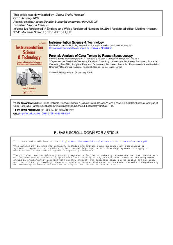 (PDF) Validation of Raman and FTIR Spectroscopy Methods in Forensic ...