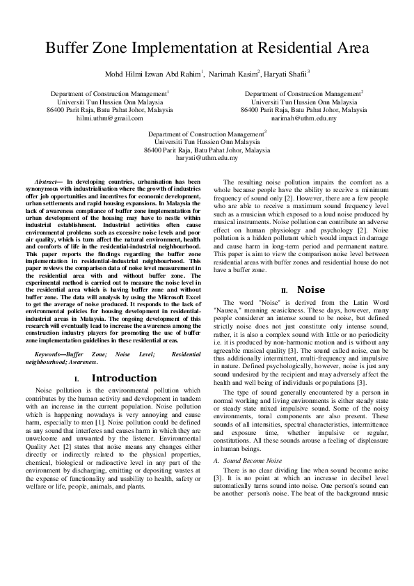 Residential buffer zone picture