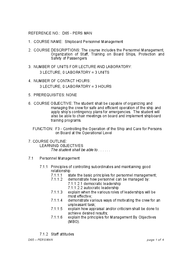(DOC) FUNCTION: F3 -Controlling the Operation of the Ship and Care for ...