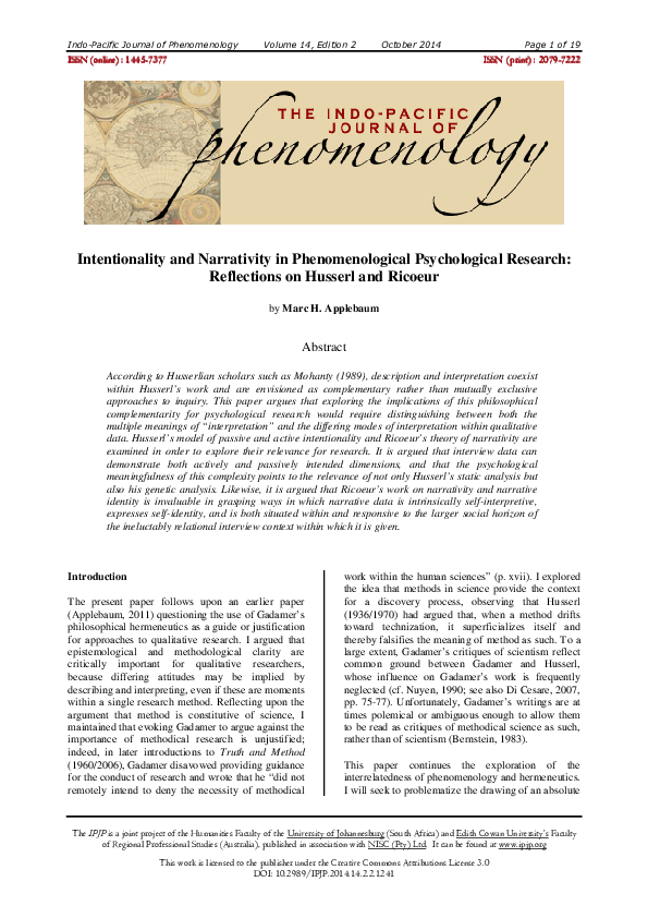 Phenomenological research proposal image