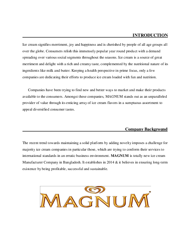 Walls ice cream swot analysis image