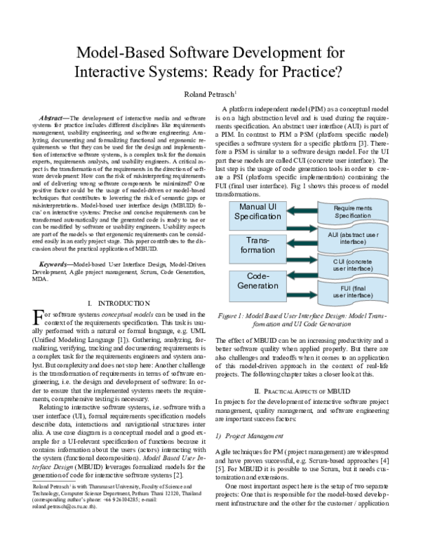 (PDF) Model-Based Software Development for Interactive Systems: Ready ...