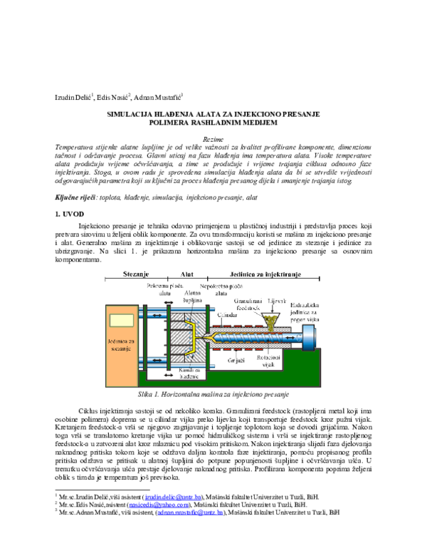 (PDF) SIMULATION OF COOLING TOOL FOR INJECTION MOLDING OF POLYMERS