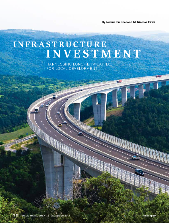 (PDF) Infrastructure Investments: Harnessing LT Capital for Local ...