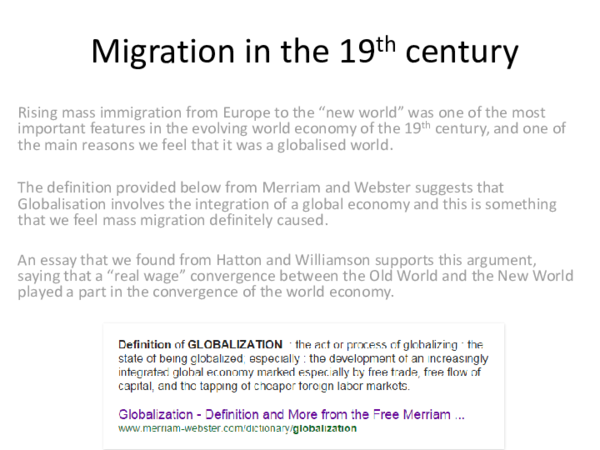 (PPT) Migration in the 19th century