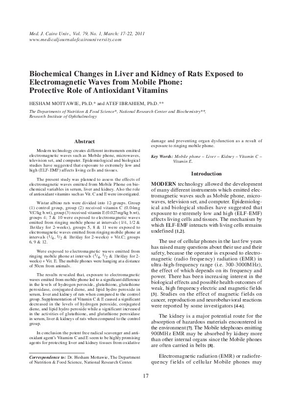 (PDF) Biochemical Changes in Liver and Kidney of Rats Exposed to ...