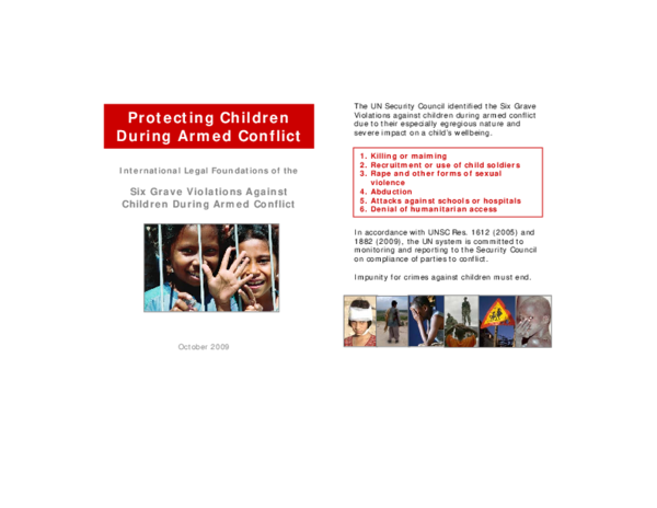 (PDF) Protecting Children During Armed Conflict International Legal ...