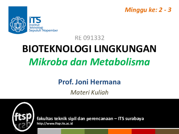 Bioteknologi Lingkungan Minggu 2