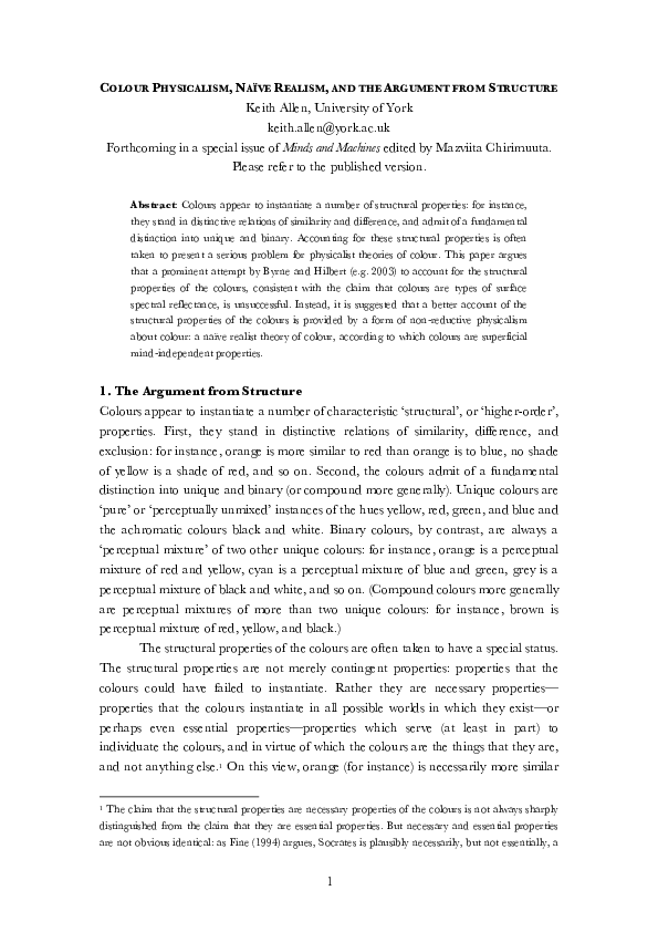 Physicalism essay 03 picture