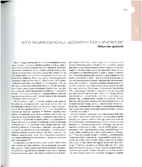 (PDF) Mit o Trojanskom konju: 'Beogradska škola arhitekture' [Myth of ...