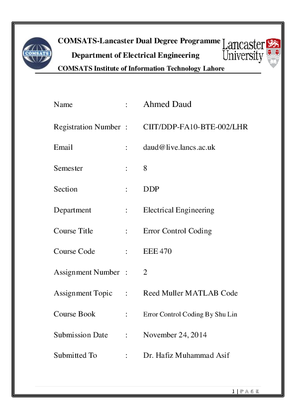 (PDF) RM MATLAB Code