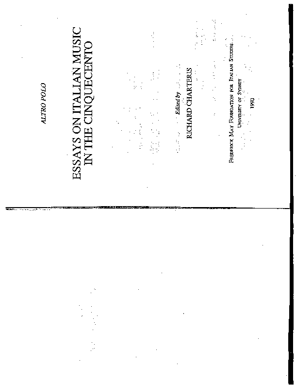 (PDF) Mode in the Madrigals of Cipriano de Rore