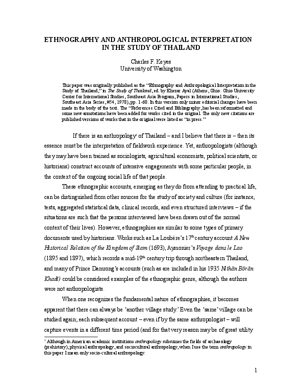 (DOC) Ethnography and Anthropological Interpretation in the Study of ...