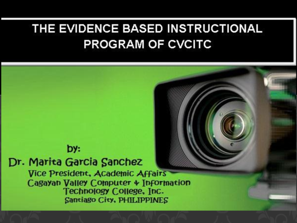 (PPT) The Evidence Based Instructional Program of CVCITC