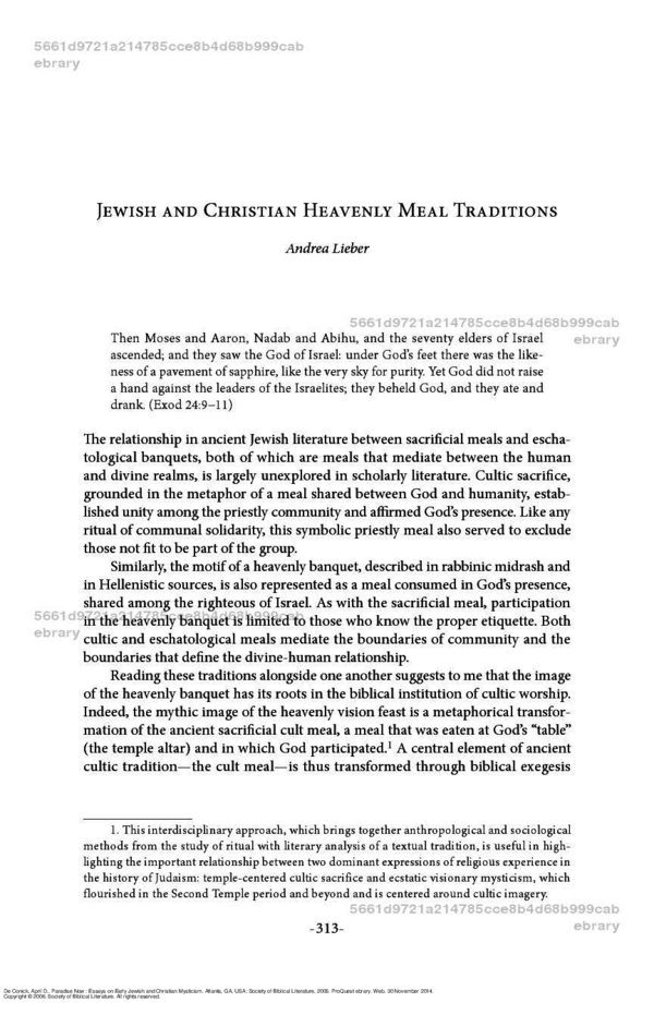 Christian early essay jewish mysticism now paradise series symposium 07 picture